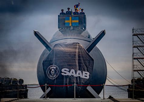 Saab launches HMS Halland submarine after mid-life upgrade