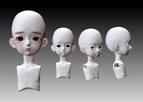 Stl File Bjd Head Ball Jointed Doll・3d Printable Model To Download・cults