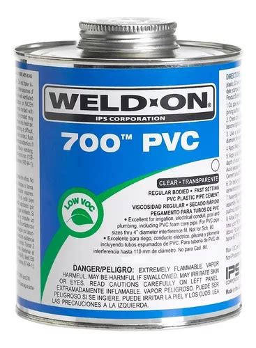 Pegamento Transparente Para Pvc 1 Litro Weld on 700 Envío gratis