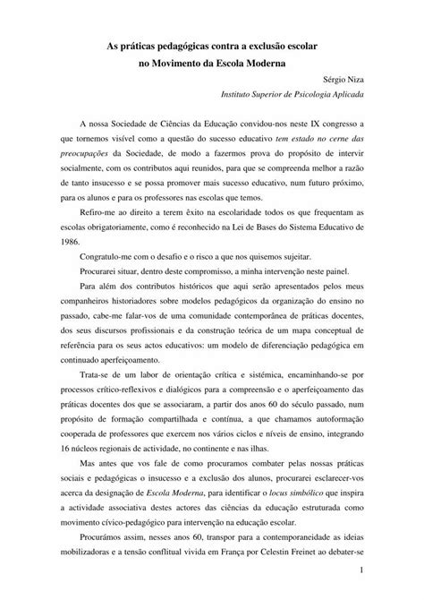 PDF As práticas pedagógicas contra a exclusão escolar no PDF