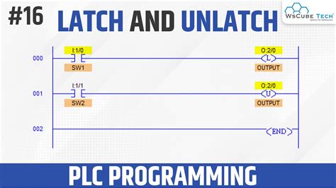 What Is Latch And Unlatch In Plc Programming Ladder Logic Programming