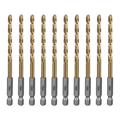 SALI Cobalt Drill Bit Set 10 Pack 3/16 Inch High Speed Steel Jobber