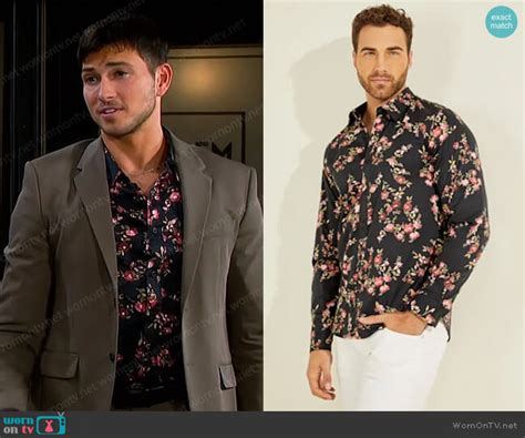 WornOnTV Alexs Black Floral Shirt On Days Of Our Lives Robert Scott