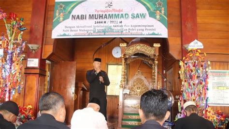 Maulid Nabi Muhammad SAW Danyon Brimob Bone Teladani Akhlak Dan