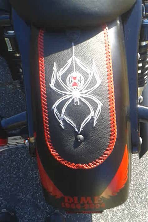 My Custom Made Black Widow Harley Davidson Rear Fender Bib From Chris