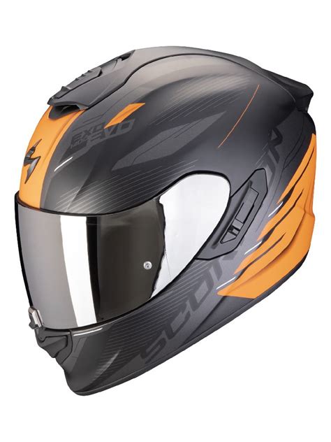 Kask integralny Scorpion Exo 1400 Evo II Air Luma czarno pomarańczowy