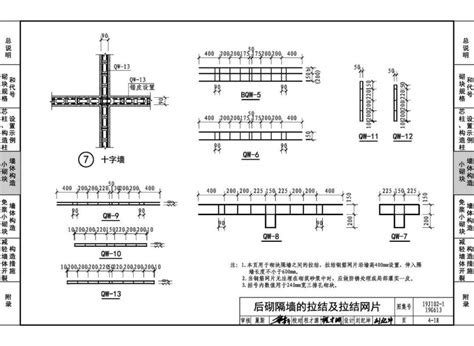 国标图集系列：19j102 119g613混凝土小型空心砌块墙体建筑与结构构造 土木在线