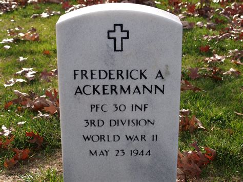 PFC Frederick A Ackermann Unknown 1944 Find A Grave Memorial