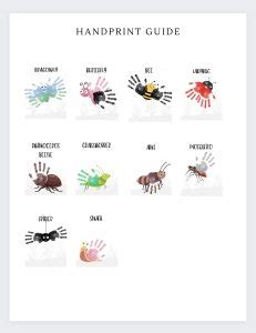 Bugs Handprints Keepsake Book Mommy Me Arts And Crafts