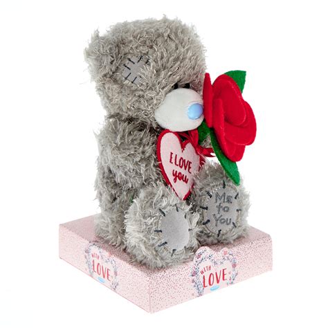 Buy Me To You Tatty Teddy Love Heart And Rose Plush Bear For Gbp 7 99