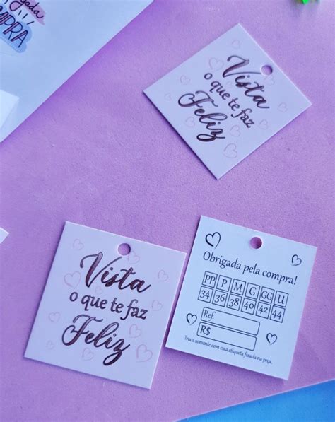 Tag para vestuário lingerie ou roupas tag preço e tamanho pronta entrega R E ARTES