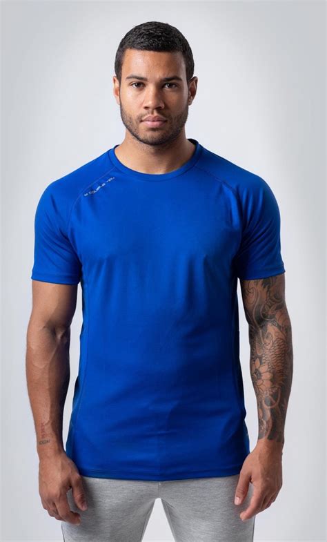 T Shirt Basic M Kobalt Blauw M Double You Sport Shirt Heren