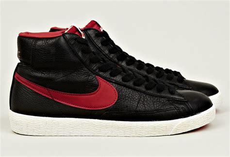 Nike Blazer Mid In Black And Red Sole Collector