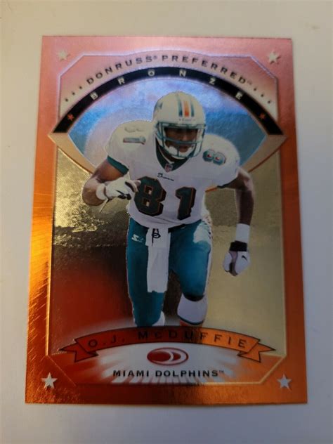 1997 Donruss Preferred Bronze 76 O J McDuffie Miami Dolphins EBay