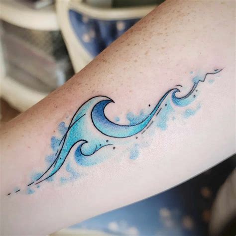 Simple Ocean Wave Tattoo Designs