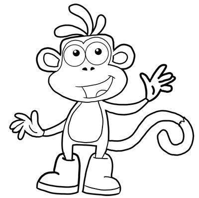 How to Draw Boots the Monkey from Dora the Explorer Drawing Lesson – How to Draw Step by Step ...