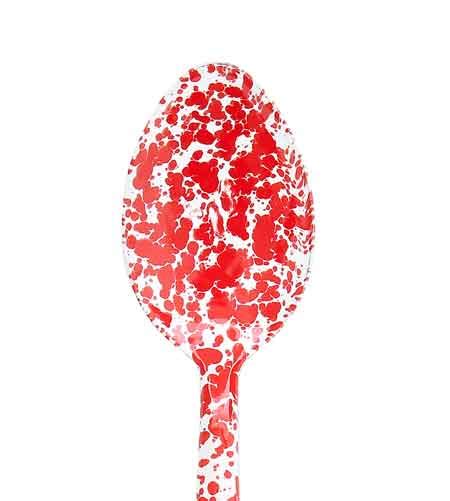 Serving Spoon 12 Red Marble Kolorful Kitchen