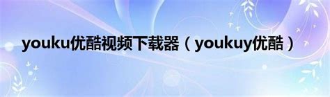 Youku优酷视频下载器（youkuy优酷）环球知识网