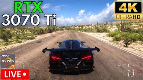 🔴 Live Forza Horizon 5 Rtx 3070 Ti Ryzen 7 5800x3d 4k Ultra Settings Youtube