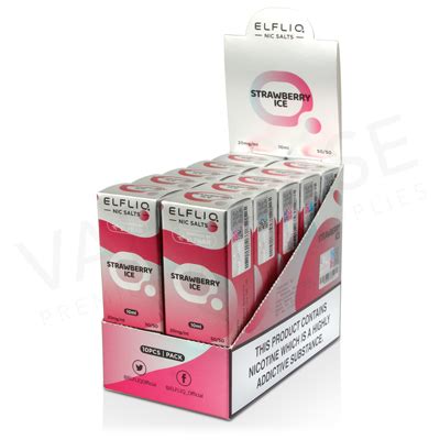 Strawberry Ice Nic Salt E Liquid By Elfliq Elfliq Nic Salts Vape