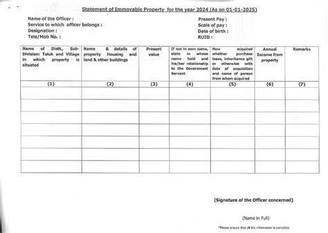 Circular For Filing Annual Immovable Property Return For The Year 2024