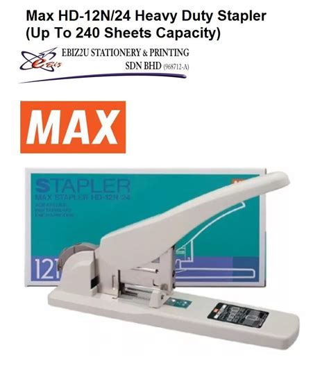 Max Hd 12n24 Heavy Duty Stapler Up To 240 Sheets Capacity Alat
