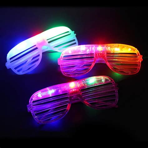 Baozhu Led Glasses Mardi Gras Party Supplies Light Up Glasses Shutter