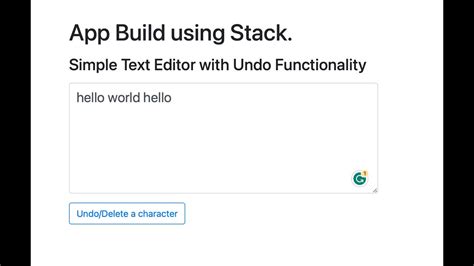 Text Editor Built Using Stack Simple Example Of Data Structure And