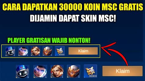 Cara Mendapatkan Coin Msc Dijamin Dapat Skin Msc Gratis