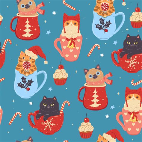 Cat Cartoon Christmas Wallpapers - Wallpaper Cave