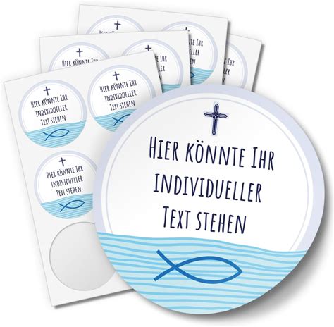 50x STICKER Erstkommunion PERSONALISIERT 1 Heilige Kommunion Aufkleber