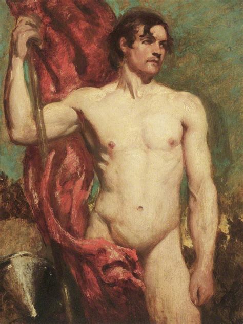 Academic Study Of A Male Nude As A Standard Bearer William Etty