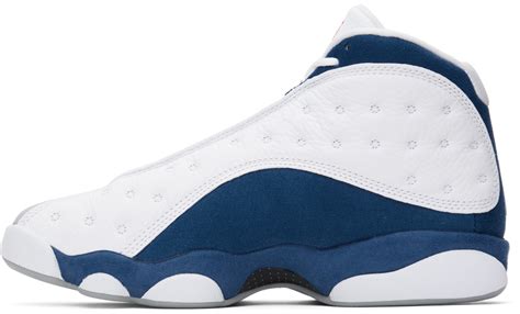 Nike Jordan White And Blue Air Jordan 13 Retro Sneakers Nike Jordan Brand