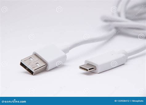 Usb Type C To Type B Charging Cable For Phone Stock Photo Image Of