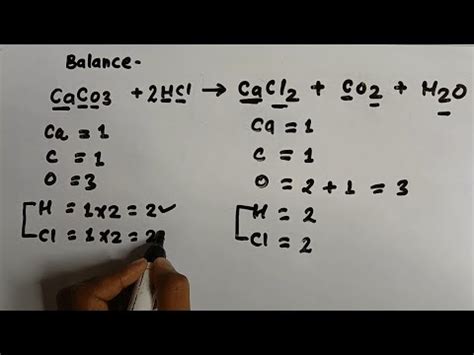 Balance Caco Hcl Cacl Co H O Youtube