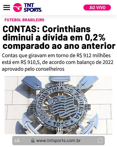 Tnt Sports Br On Twitter ReduÇÃo Das DÍvidas 📉 No Conselho Deliberativo Do Corinthians