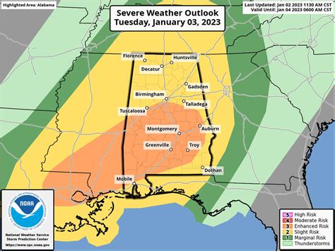 Alabama Severe Weather Risk Increases For Tuesday