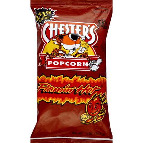 Chesters Popcorn Flamin Hot Cheese Puffed Snacks Quality Foods