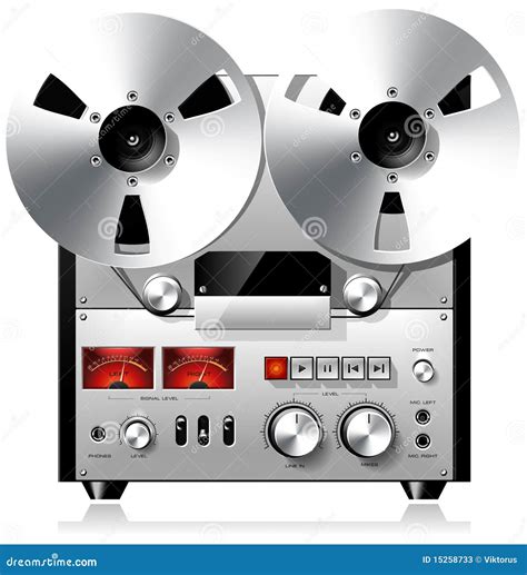 Reel To Reel Tape Recorder Stock Vector Illustration Of Audio 15258733