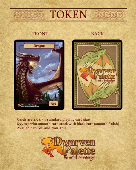 Dragon Token 1 Mtg — Dwarven Palette