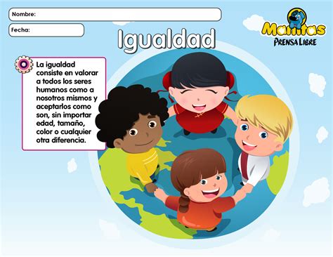 Lamina Valores La Igualdad Orientación Andújar Recursos Educativos