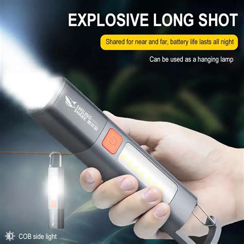 Smiling Shark SD1023 LED Torch Light XPE Super Bright Flashlight With