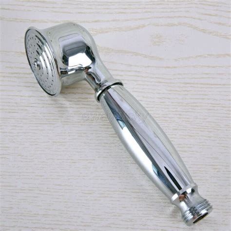 Polished Chrome Brass Telephone Style Hand Held Bathroom Shower Head