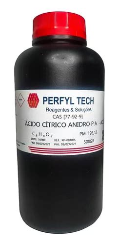 Acido Citrico Anidro P A 500g 100 Puro Alimenticio