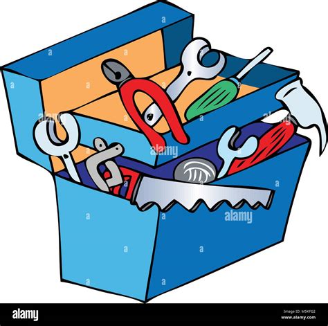 A cartoon blue toolbox Stock Vector Image & Art - Alamy