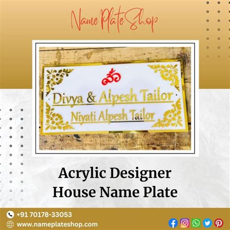 Acrylic Designer Home Nameplates Elevate Your Entrance