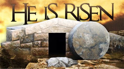 Church Powerpoint Template He Is Risen Tomb