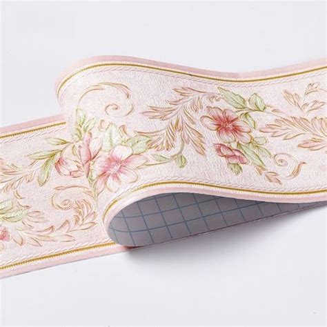 Frise Murale Adhesive Frise De Papier Peint Tanche Motif Floral D