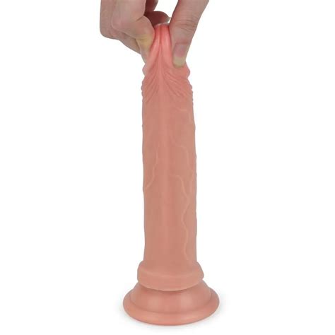 18 CM Çift Katmanlı Ultra Realistik ve Yumuşak Dokulu Anal Dildo Penis