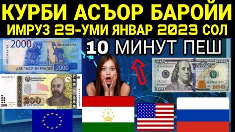 Курби Асъор имруз 29.01.2023 курс валюта на сегодня СРОЧНО! ДОЛЛАР,ЕВРО ...